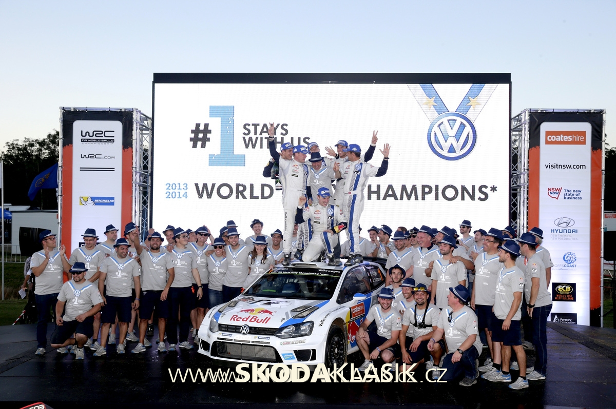 Sébastien Ogier (F), Julien Ingrassia (F) Jari-Matti Latvala (FIN), Miikka Anttila (FIN) Andreas Mikkelsen (N), Ola Fløene (FIN) Volkswagen Polo R WRC (2014) WRC Rally Australia 2014